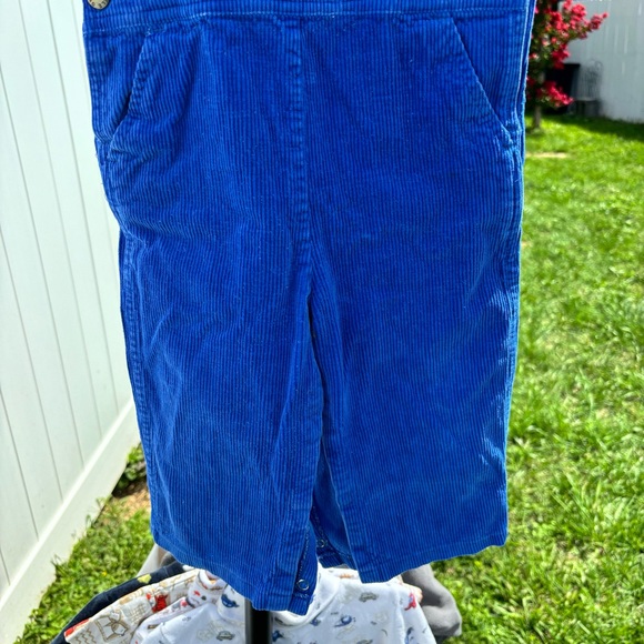 VINTAGE LITTLE ONES BLUE CORDUROY OVERALLS SIZE 24 MONTHS 100% COTTON ADORABLE - Picture 4 of 7